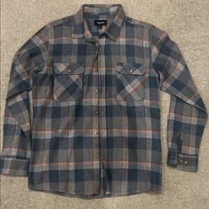 NWOT Brixton Plaid Button-Up Shirt super soft!!